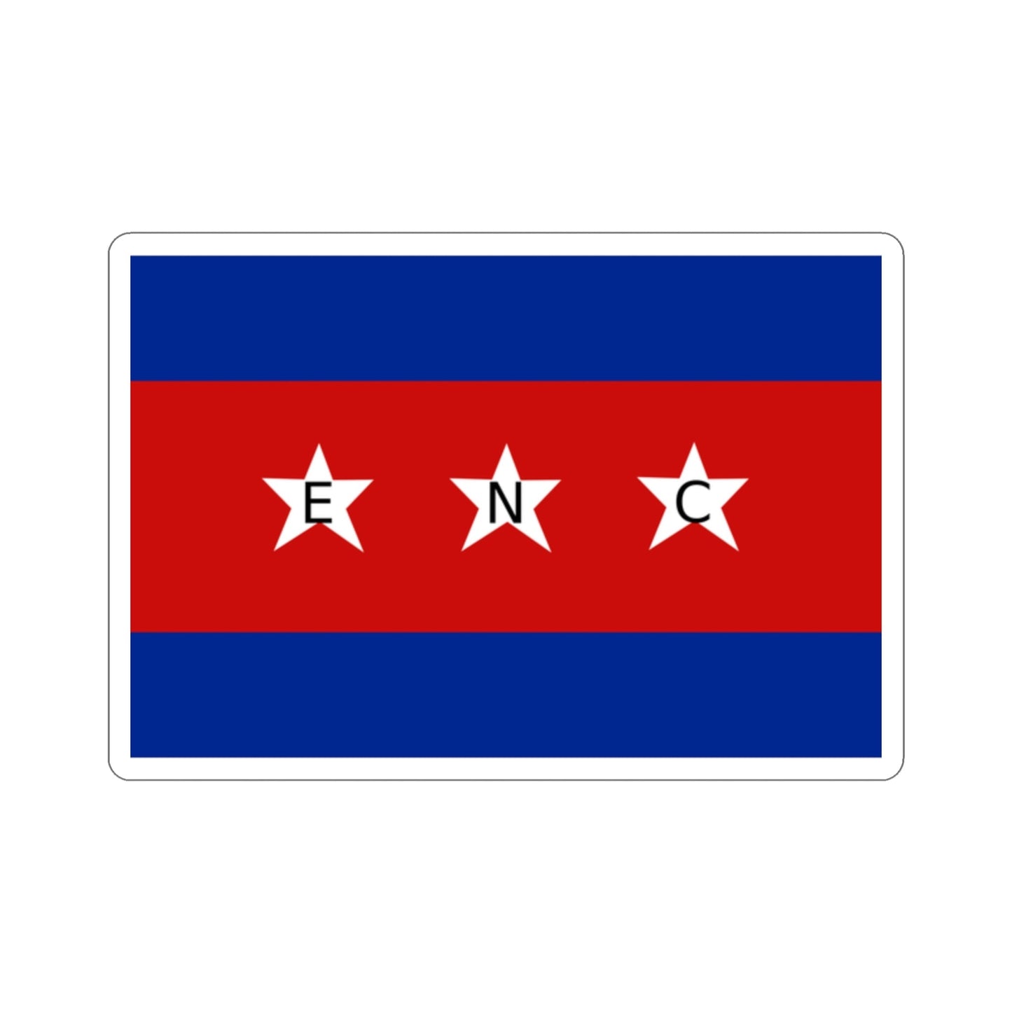 House Flag of the Cuban Shipping Company (ENC) STICKER Vinyl Die-Cut Decal-2 Inch-The Sticker Space