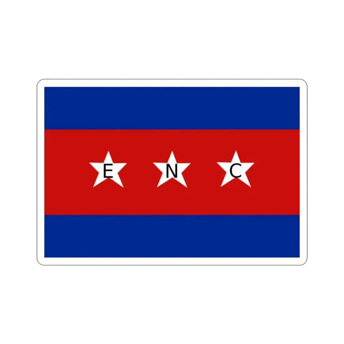 House Flag of the Cuban Shipping Company (ENC) STICKER Vinyl Die-Cut Decal 2 Inch - The Sticker Space