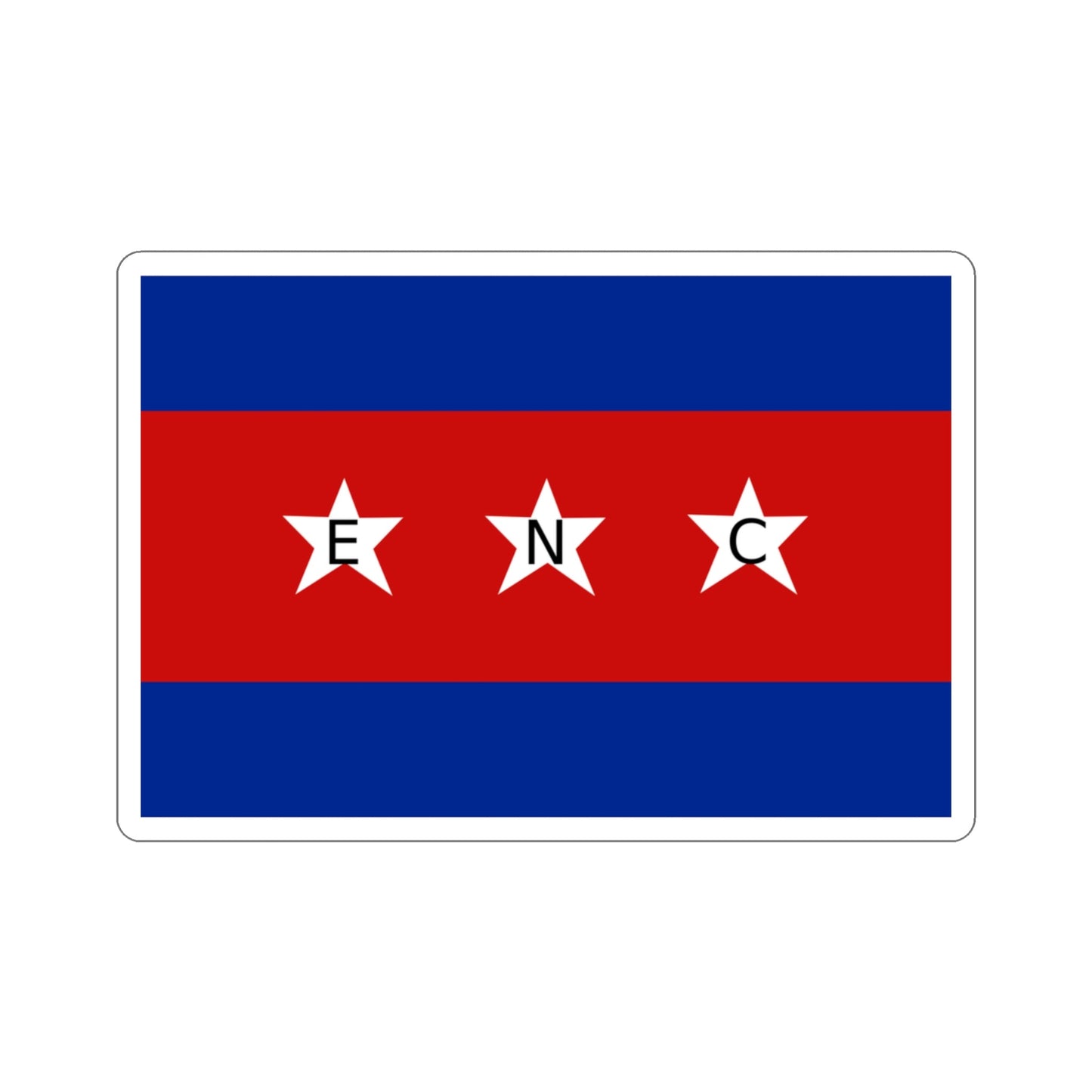 House Flag of the Cuban Shipping Company (ENC) STICKER Vinyl Die-Cut Decal-3 Inch-The Sticker Space