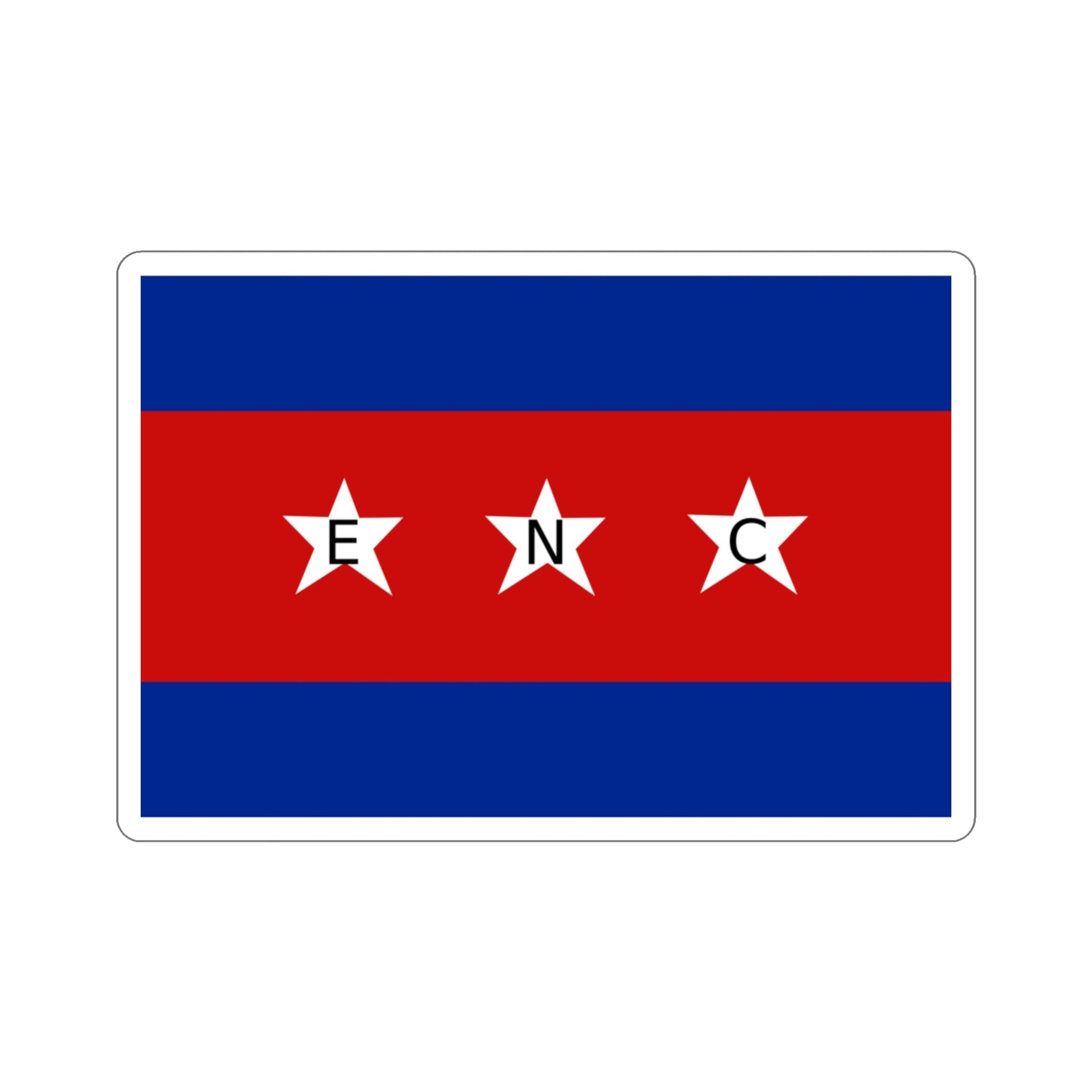 House Flag of the Cuban Shipping Company (ENC) STICKER Vinyl Die-Cut Decal-3 Inch-The Sticker Space