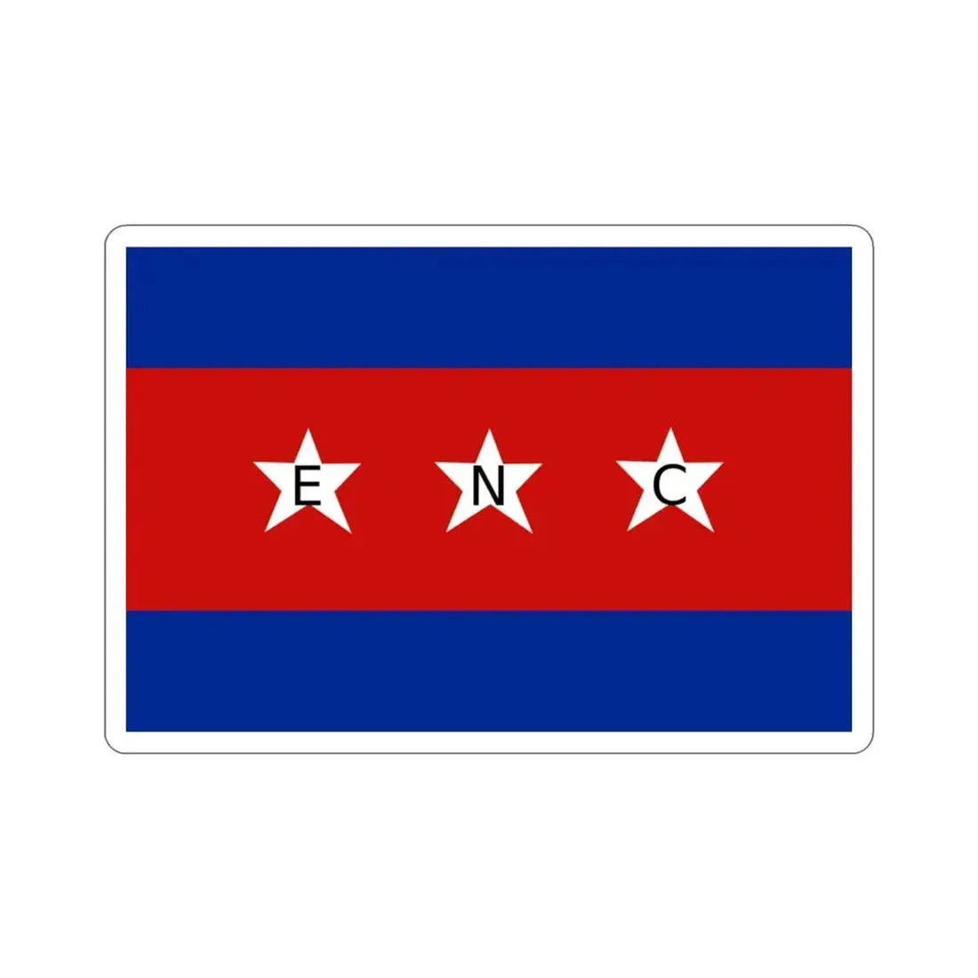 House Flag of the Cuban Shipping Company (ENC) STICKER Vinyl Die-Cut Decal 3 Inch - The Sticker Space