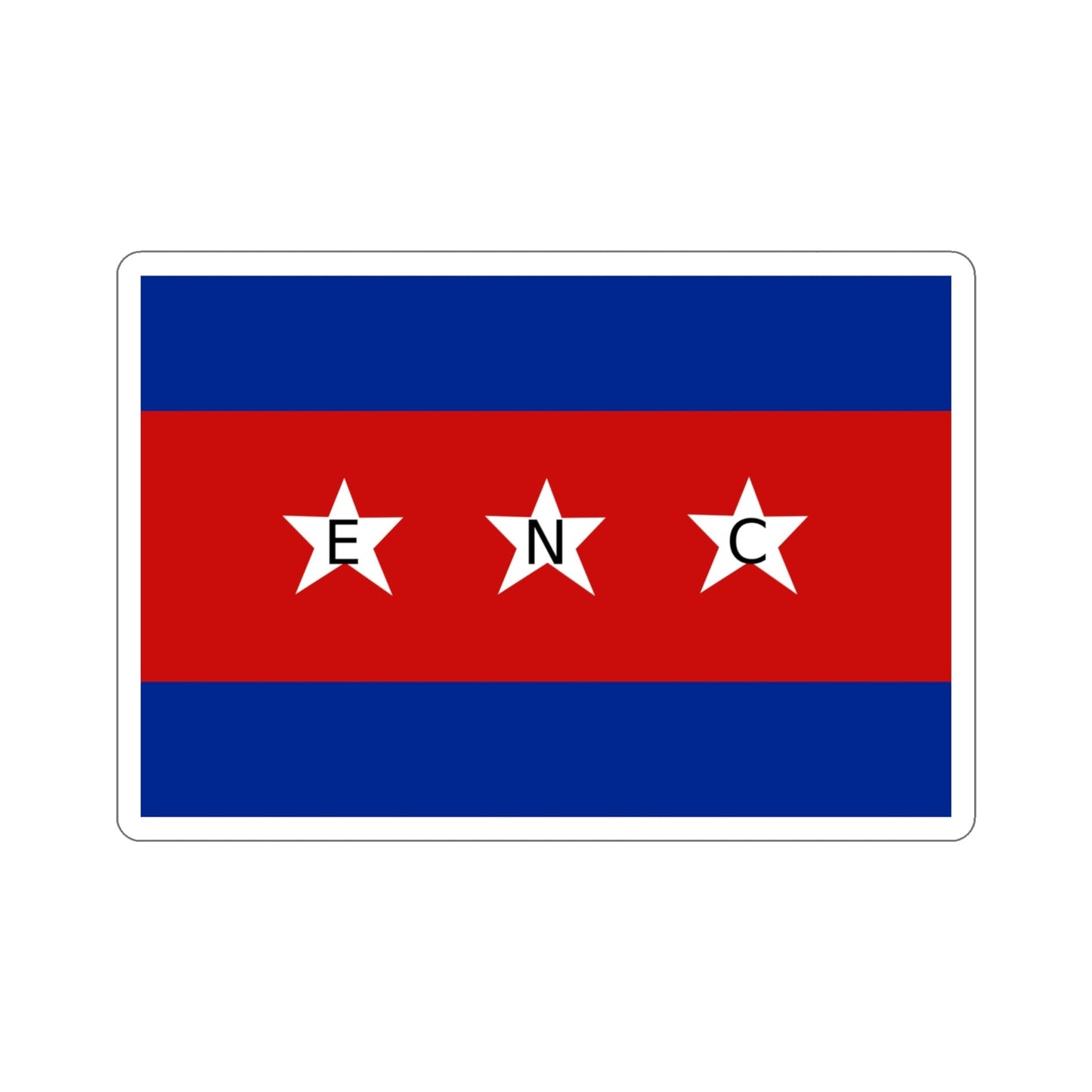 House Flag of the Cuban Shipping Company (ENC) STICKER Vinyl Die-Cut Decal-4 Inch-The Sticker Space