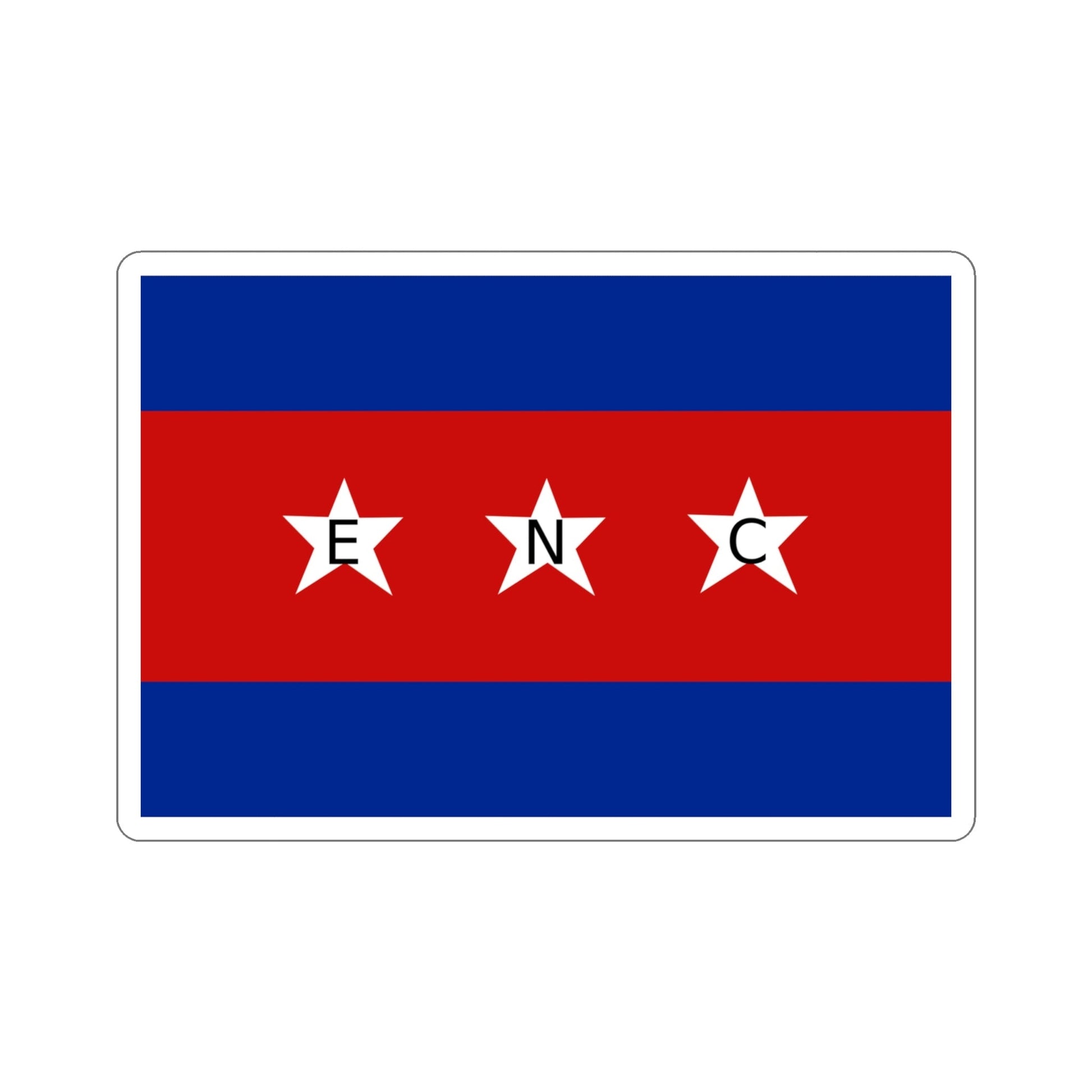 House Flag of the Cuban Shipping Company (ENC) STICKER Vinyl Die-Cut Decal-4 Inch-The Sticker Space