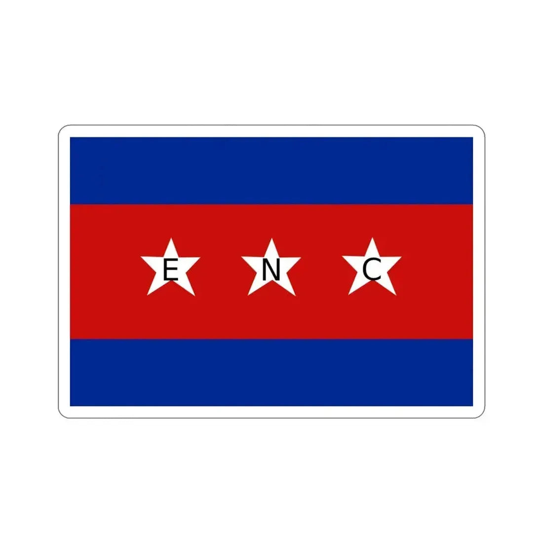 House Flag of the Cuban Shipping Company (ENC) STICKER Vinyl Die-Cut Decal 4 Inch - The Sticker Space