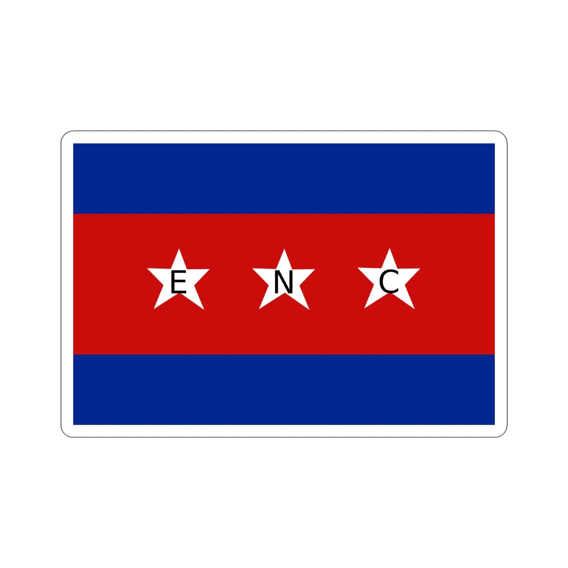 House Flag of the Cuban Shipping Company (ENC) STICKER Vinyl Die-Cut Decal-5 Inch-The Sticker Space