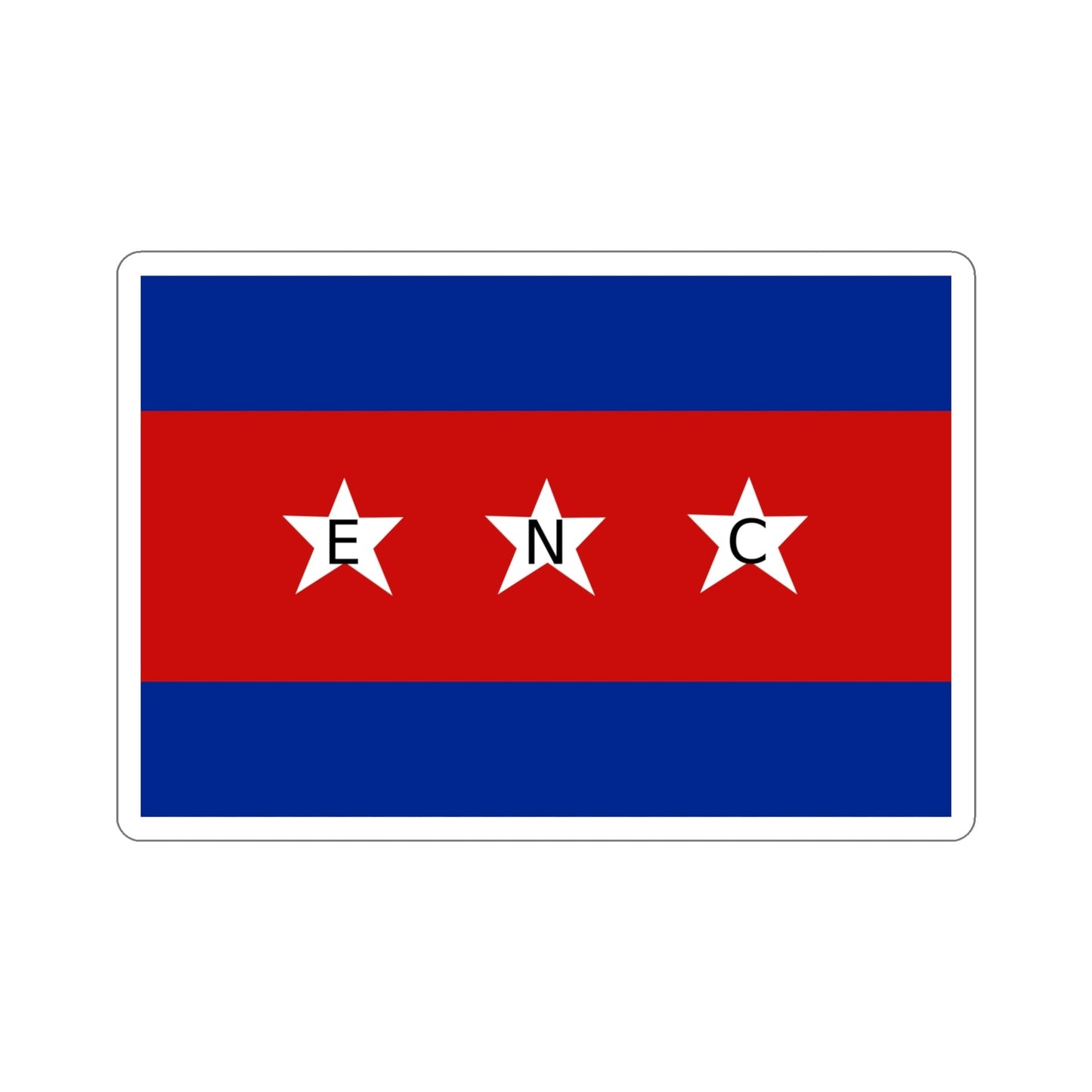 House Flag of the Cuban Shipping Company (ENC) STICKER Vinyl Die-Cut Decal-5 Inch-The Sticker Space