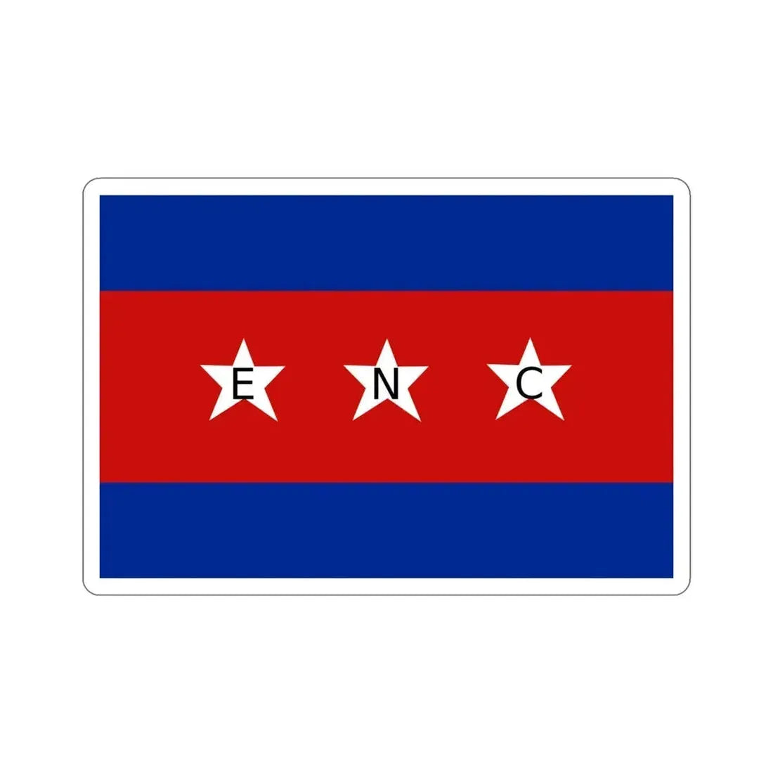 House Flag of the Cuban Shipping Company (ENC) STICKER Vinyl Die-Cut Decal 5 Inch - The Sticker Space