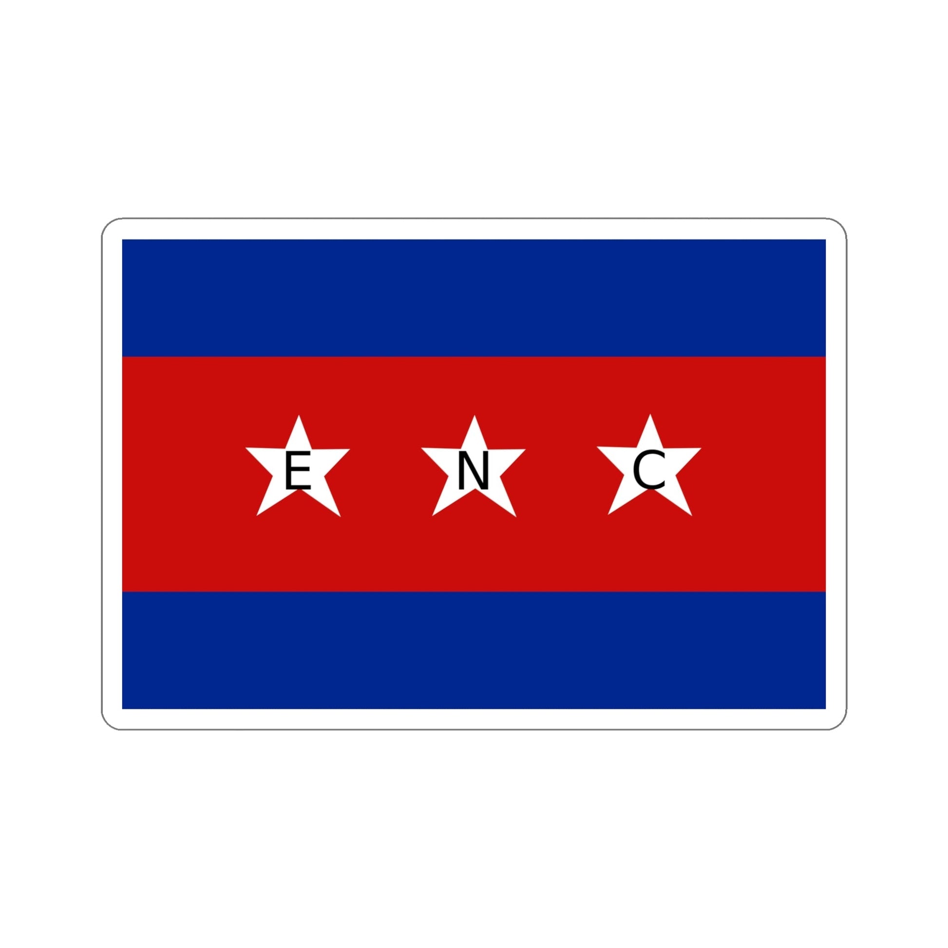 House Flag of the Cuban Shipping Company (ENC) STICKER Vinyl Die-Cut Decal-6 Inch-The Sticker Space