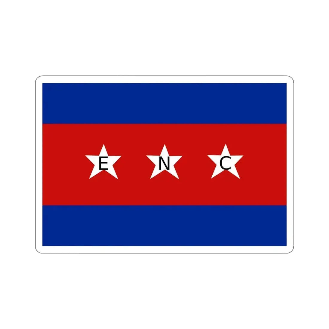 House Flag of the Cuban Shipping Company (ENC) STICKER Vinyl Die-Cut Decal 6 Inch - The Sticker Space