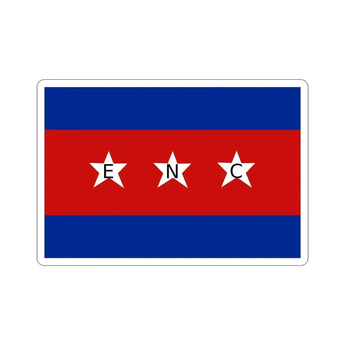 House Flag of the Cuban Shipping Company (ENC) STICKER Vinyl Die-Cut Decal - The Sticker Space