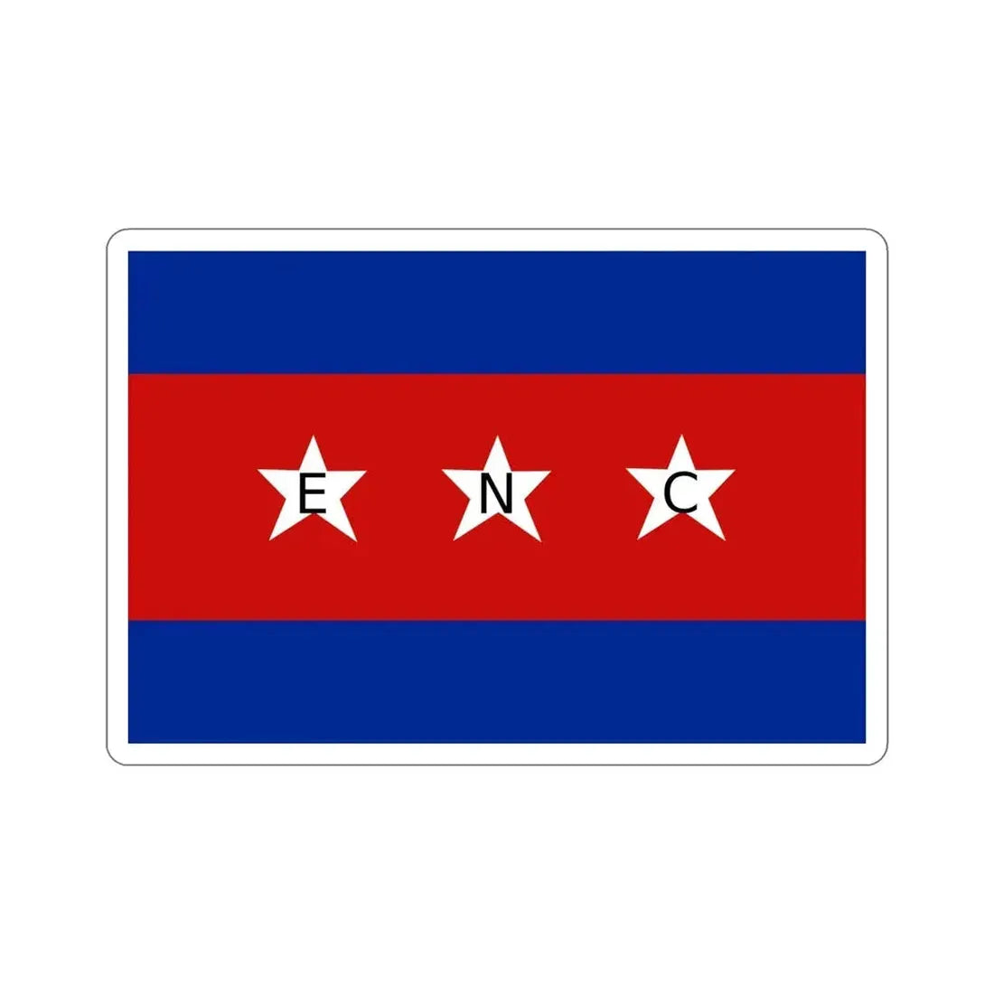 House Flag of the Cuban Shipping Company (ENC) STICKER Vinyl Die-Cut Decal - The Sticker Space
