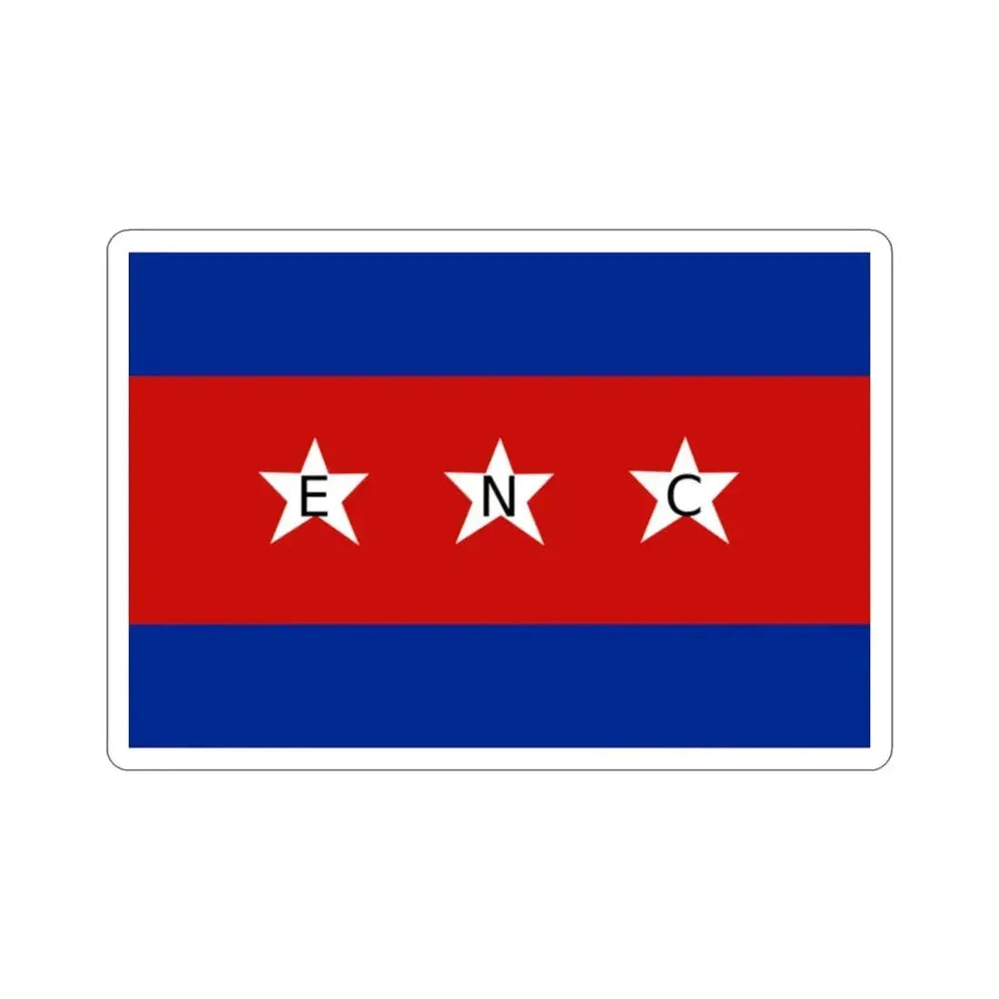 House Flag of the Cuban Shipping Company (ENC) STICKER Vinyl Die-Cut Decal - The Sticker Space