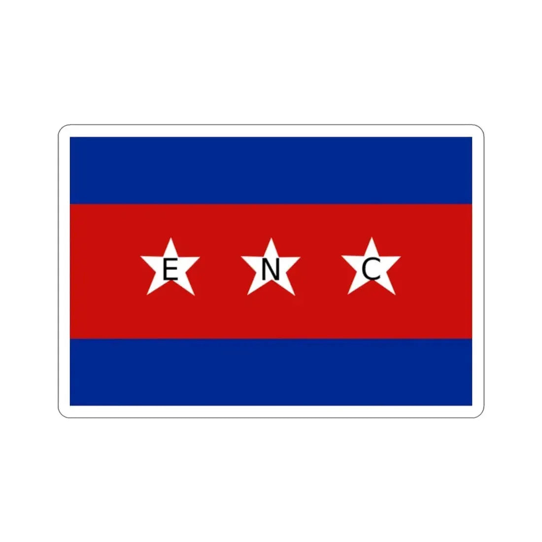House Flag of the Cuban Shipping Company (ENC) STICKER Vinyl Die-Cut Decal - The Sticker Space