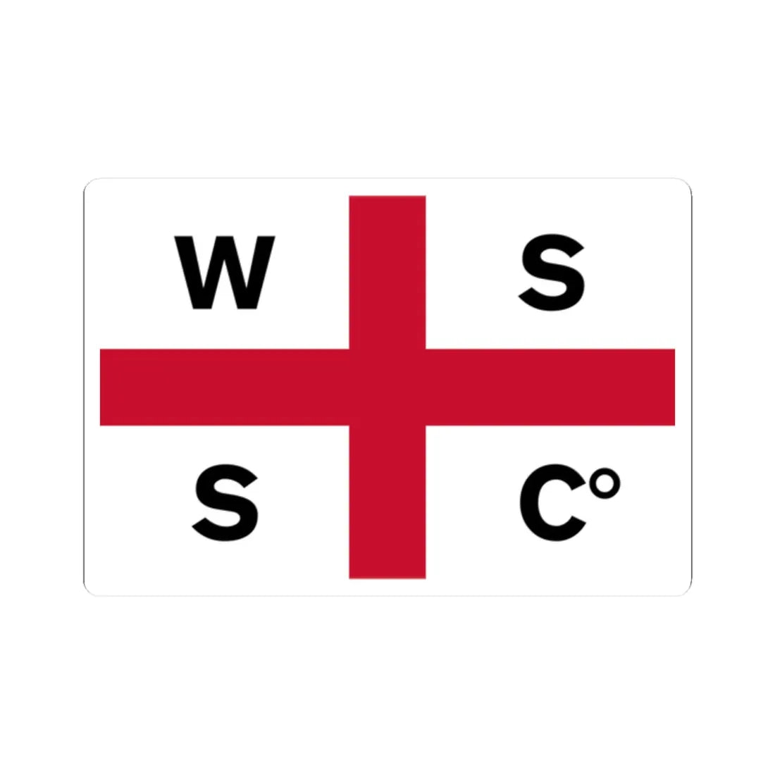 House flag of the Waterford Steamship Company (Ireland) STICKER Vinyl Kiss-Cut Decal 2 Inch White - The Sticker Space