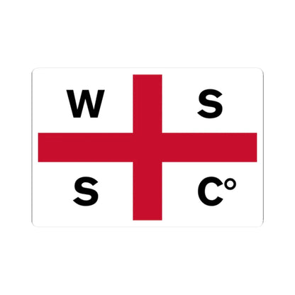 House flag of the Waterford Steamship Company (Ireland) STICKER Vinyl Kiss-Cut Decal 2 Inch White - The Sticker Space