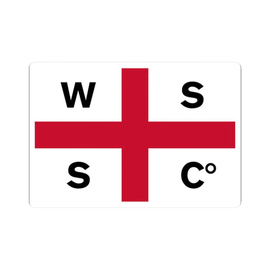 House flag of the Waterford Steamship Company (Ireland) STICKER Vinyl Kiss-Cut Decal 2 Inch White - The Sticker Space