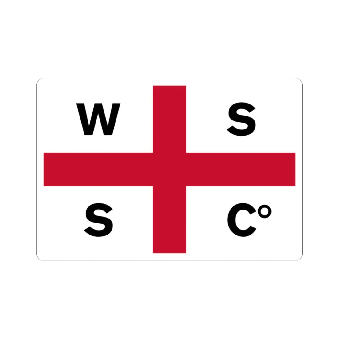 House flag of the Waterford Steamship Company (Ireland) STICKER Vinyl Kiss-Cut Decal 3 Inch White - The Sticker Space