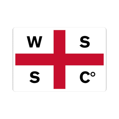 House flag of the Waterford Steamship Company (Ireland) STICKER Vinyl Kiss-Cut Decal 3 Inch White - The Sticker Space
