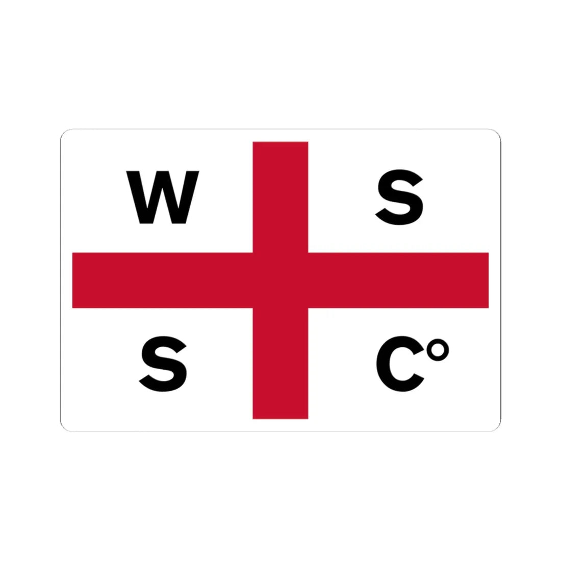House flag of the Waterford Steamship Company (Ireland) STICKER Vinyl Kiss-Cut Decal 4 Inch White - The Sticker Space
