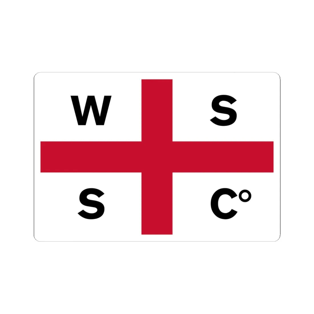 House flag of the Waterford Steamship Company (Ireland) STICKER Vinyl Kiss-Cut Decal 6 Inch White - The Sticker Space