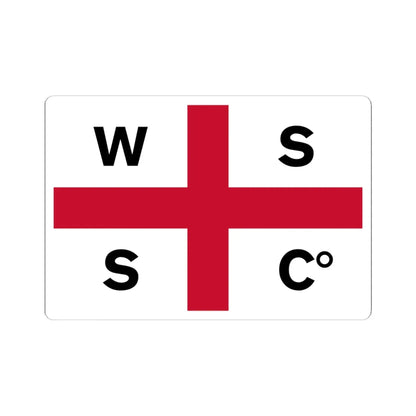 House flag of the Waterford Steamship Company (Ireland) STICKER Vinyl Kiss-Cut Decal 6 Inch White - The Sticker Space