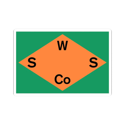 House flag of the Wexford Steamship Company (Ireland) STICKER Vinyl Kiss-Cut Decal 2 Inch White - The Sticker Space