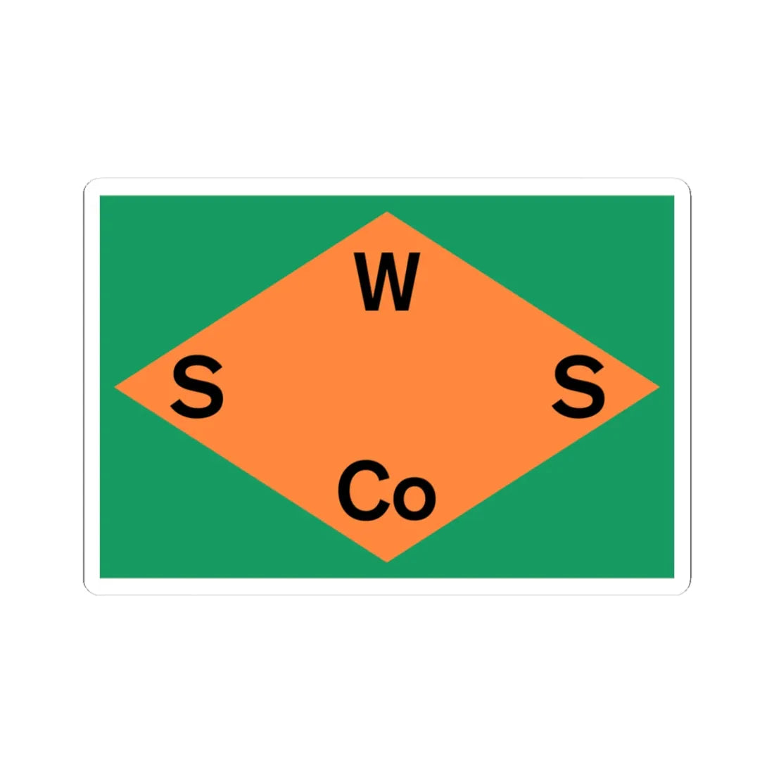 House flag of the Wexford Steamship Company (Ireland) STICKER Vinyl Kiss-Cut Decal 3 Inch White - The Sticker Space