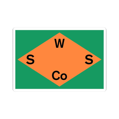 House flag of the Wexford Steamship Company (Ireland) STICKER Vinyl Kiss-Cut Decal 3 Inch White - The Sticker Space