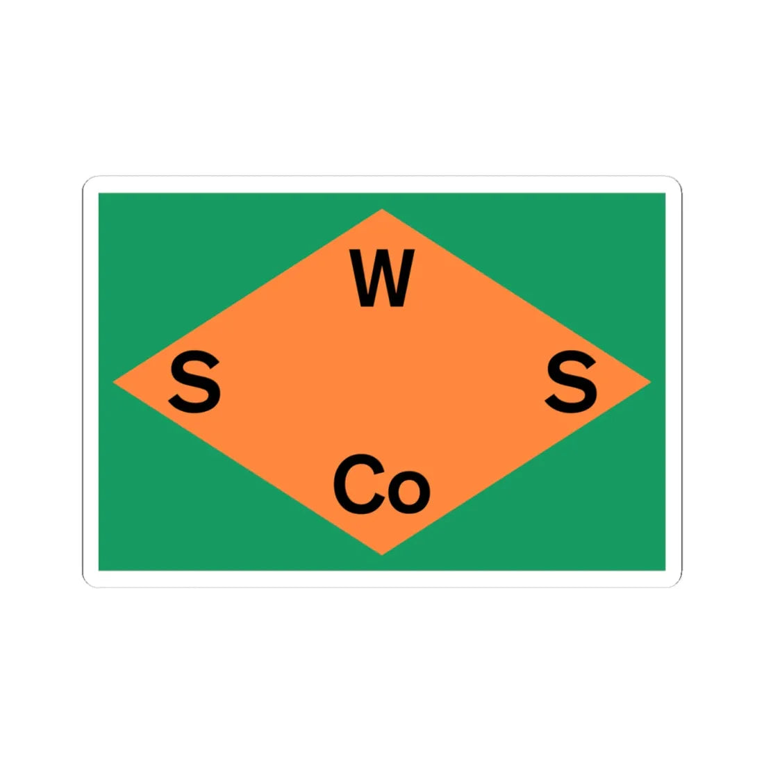 House flag of the Wexford Steamship Company (Ireland) STICKER Vinyl Kiss-Cut Decal 4 Inch White - The Sticker Space