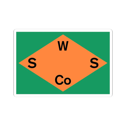 House flag of the Wexford Steamship Company (Ireland) STICKER Vinyl Kiss-Cut Decal 4 Inch White - The Sticker Space