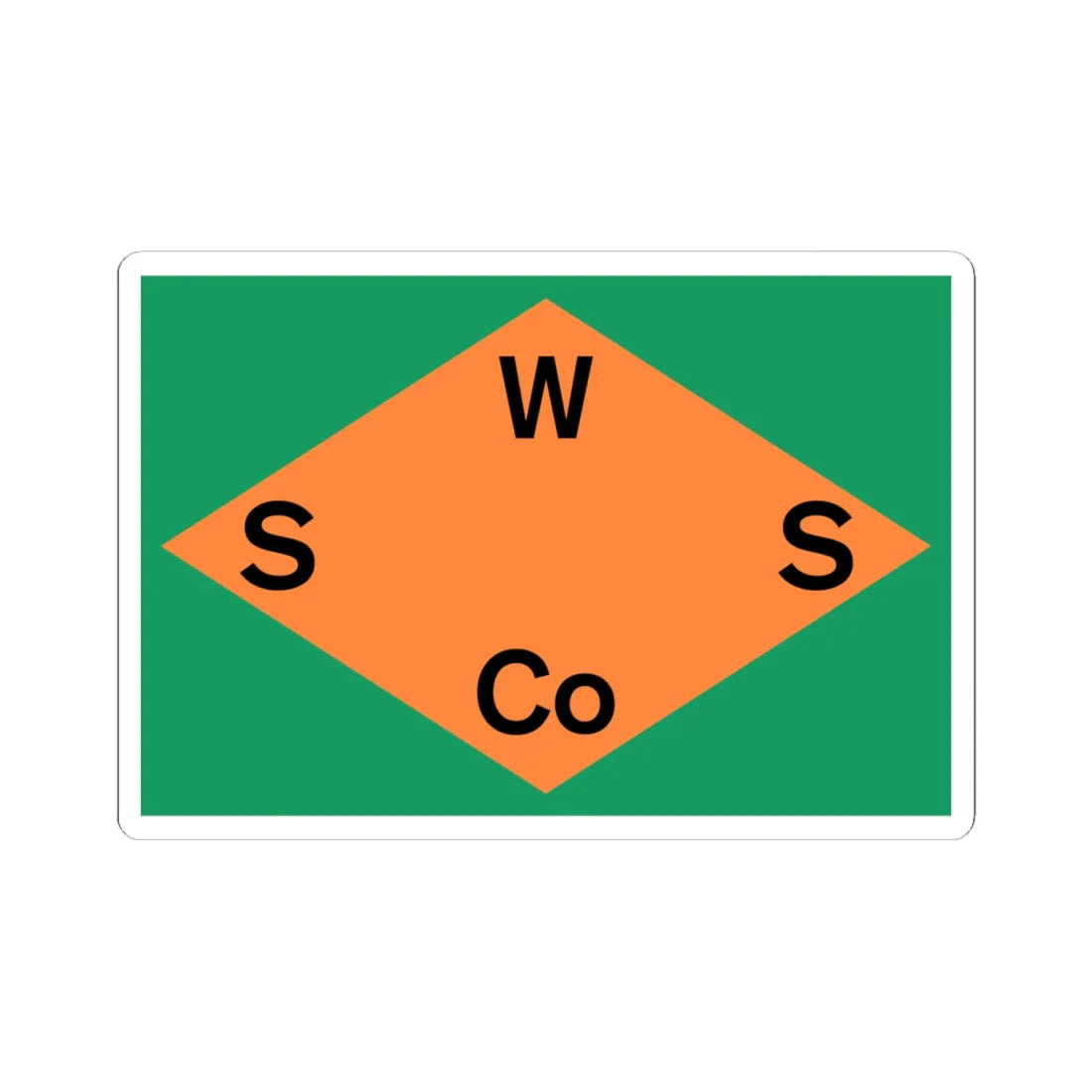 House flag of the Wexford Steamship Company (Ireland) STICKER Vinyl Kiss-Cut Decal 6 Inch White - The Sticker Space