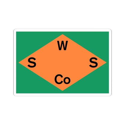 House flag of the Wexford Steamship Company (Ireland) STICKER Vinyl Kiss-Cut Decal 6 Inch White - The Sticker Space