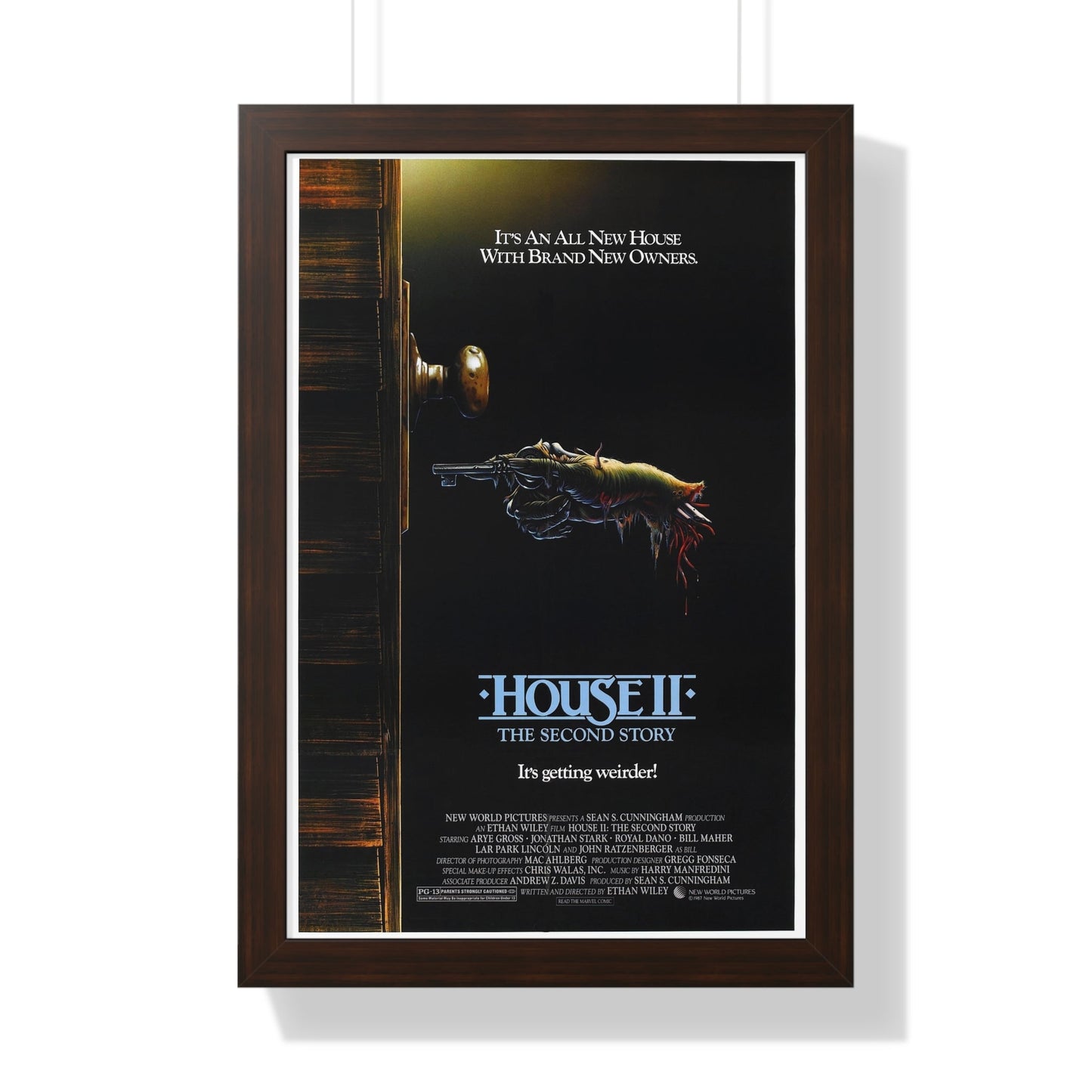 HOUSE II 1987 - Framed Movie Poster-16″ x 24″-The Sticker Space