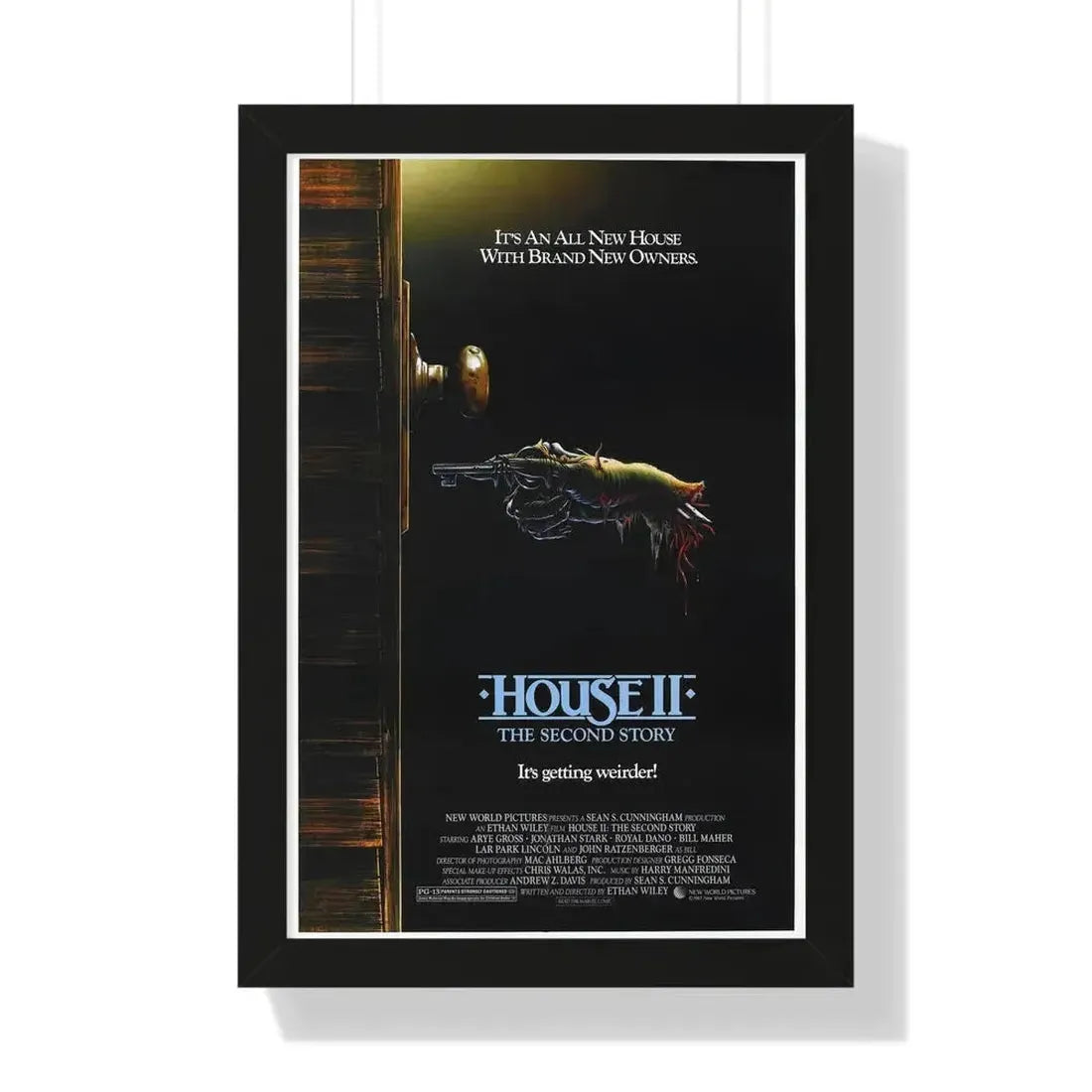 HOUSE II 1987 - Framed Movie Poster - The Sticker Space