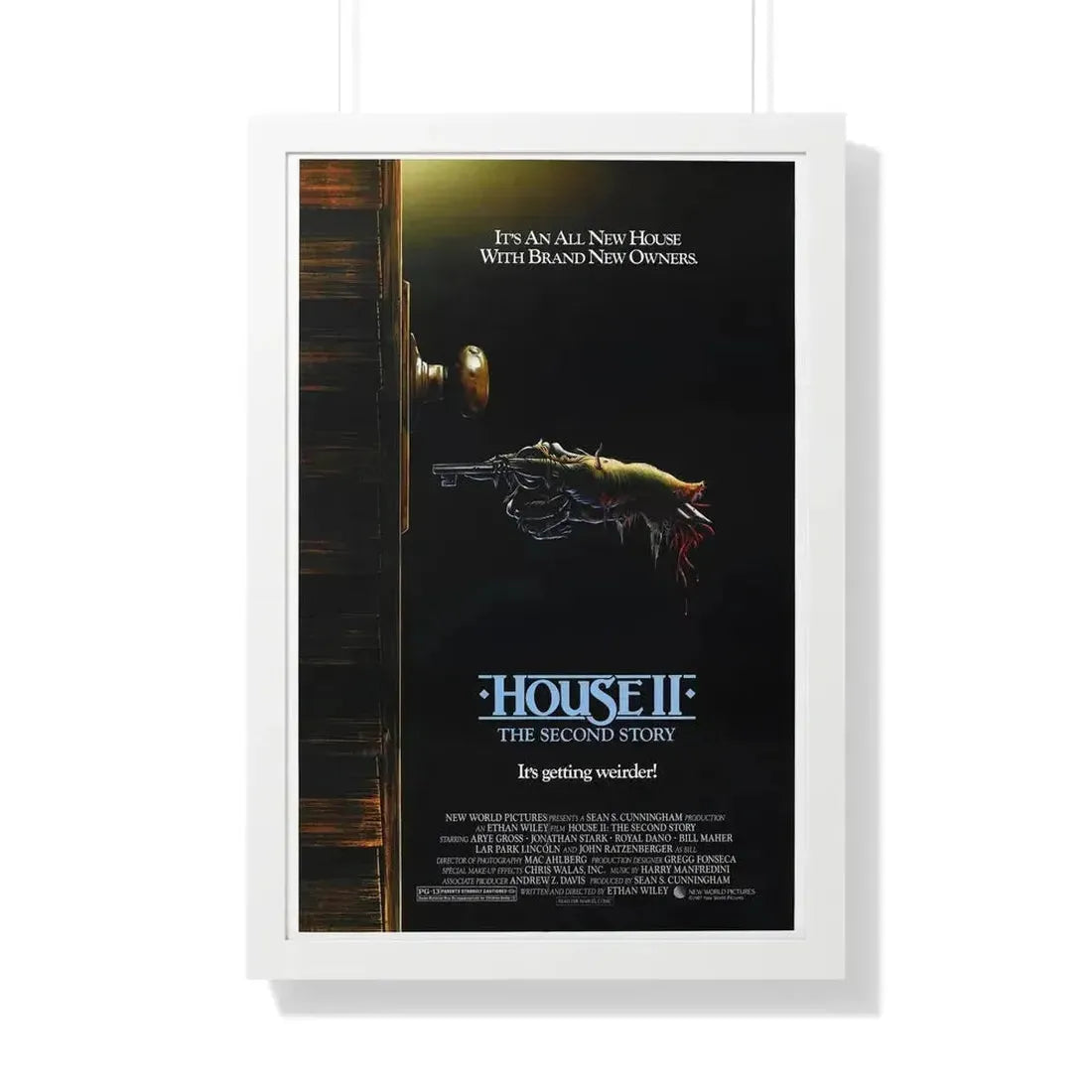 HOUSE II 1987 - Framed Movie Poster - The Sticker Space