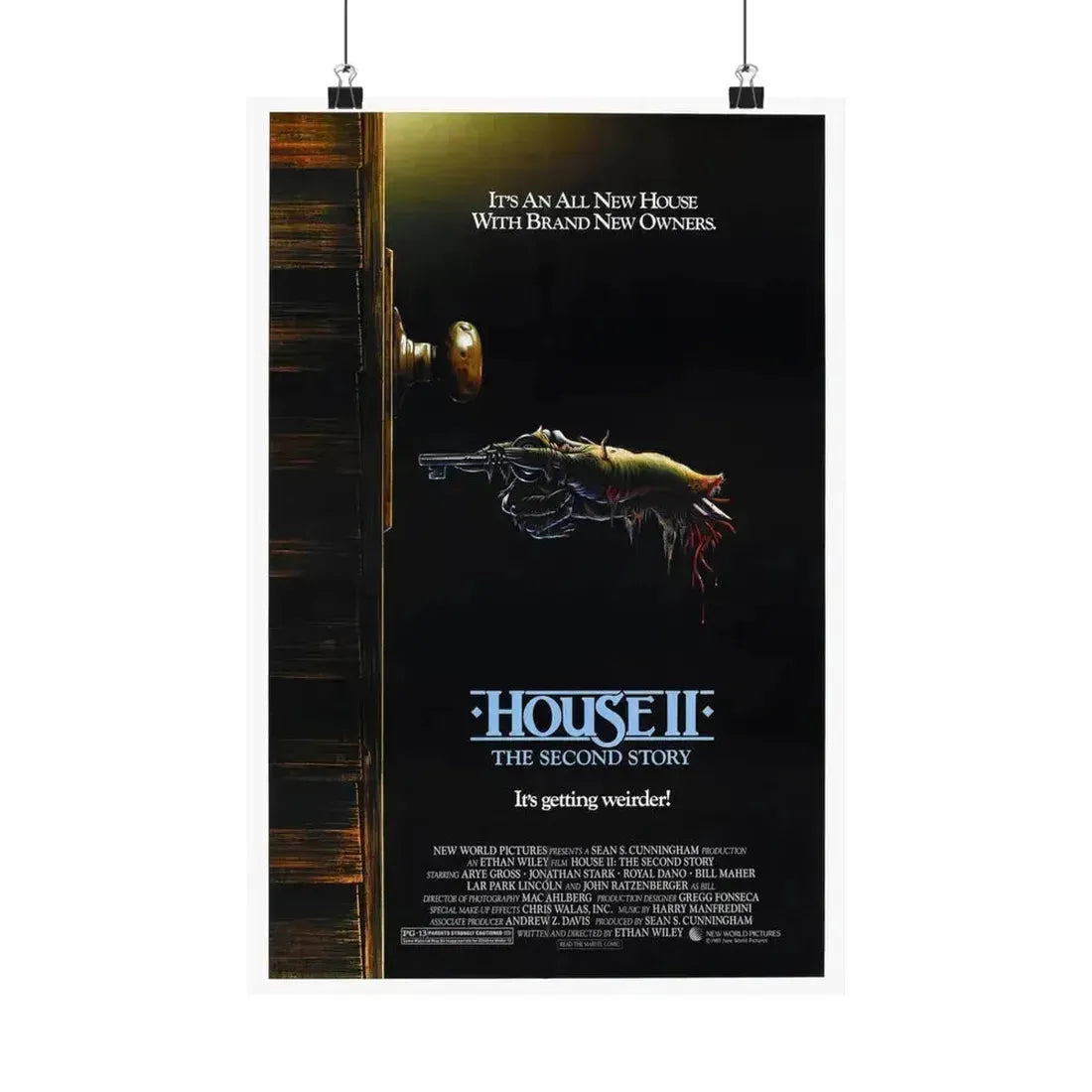 HOUSE II 1987 - Paper Movie Poster 12″ x 18″ Matte - The Sticker Space