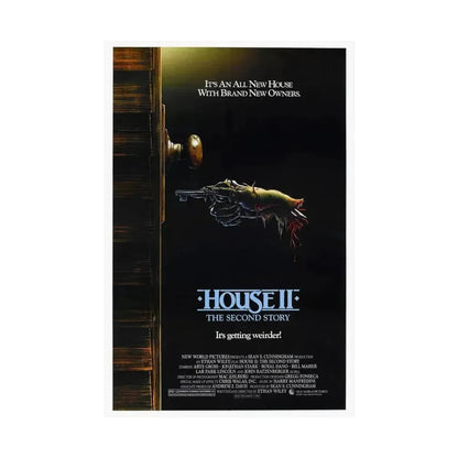 HOUSE II 1987 - Paper Movie Poster - The Sticker Space