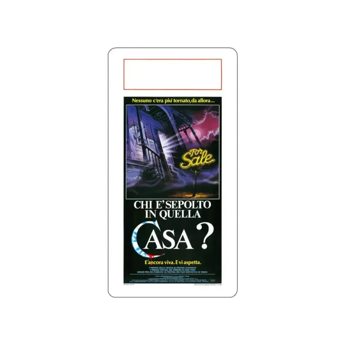 HOUSE (ITALIAN) 1985 Movie Poster STICKER Vinyl Die-Cut Decal - The Sticker Space