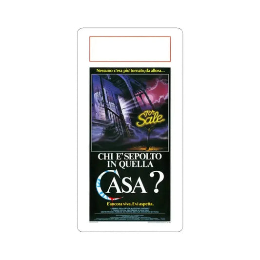 HOUSE (ITALIAN) 1985 Movie Poster - STICKER Vinyl Kiss-Cut Decal 2 Inch White - The Sticker Space