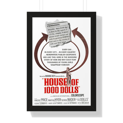 HOUSE OF 1000 DOLLS 1967 - Framed Movie Poster-16″ x 24″-The Sticker Space