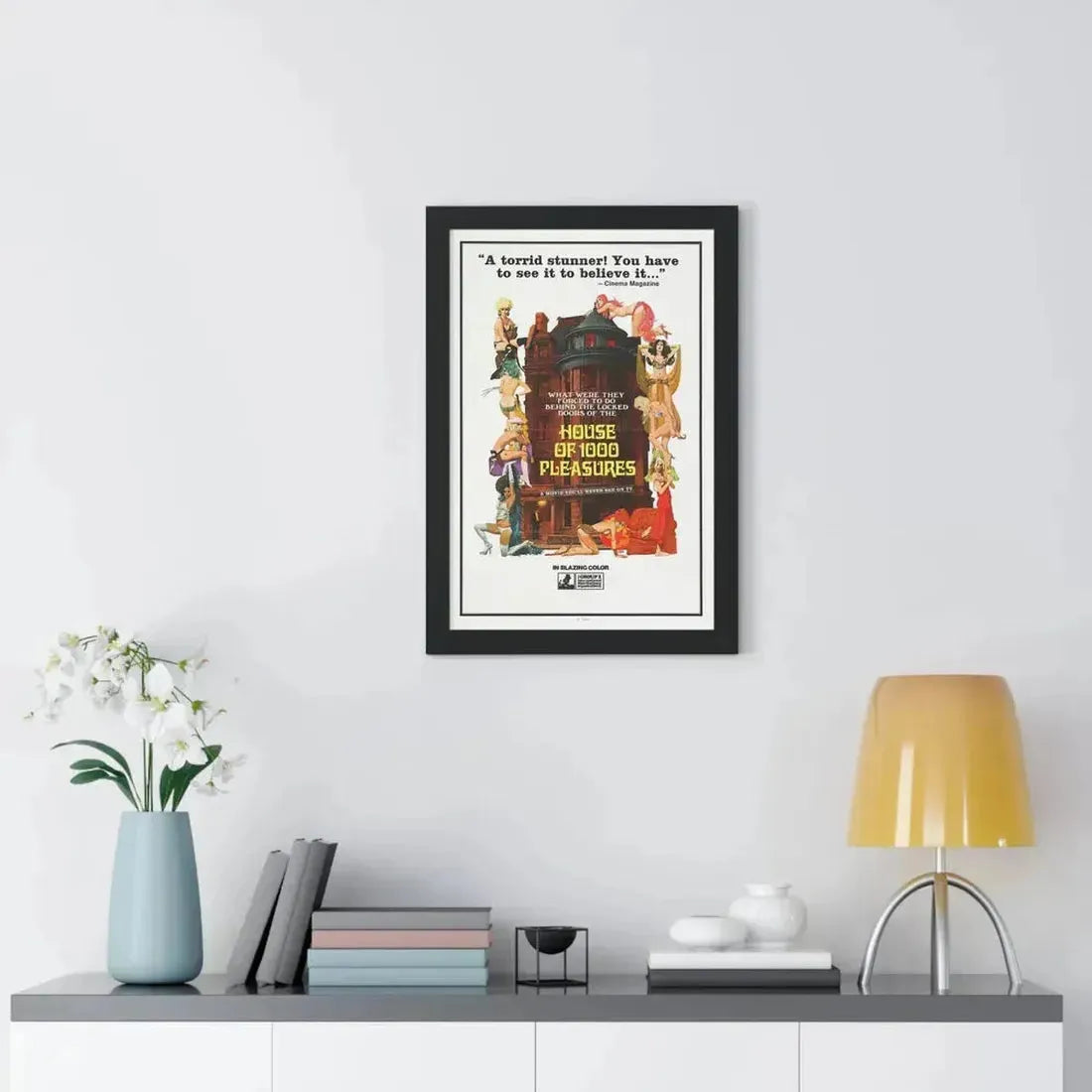 HOUSE OF 1000 PLEASURES 1974 - Framed Movie Poster - The Sticker Space