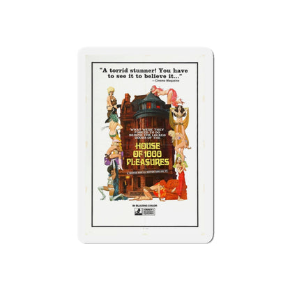 HOUSE OF 1000 PLEASURES 1974 Movie Poster - Refrigerator Magnet-5" x 5"-The Sticker Space