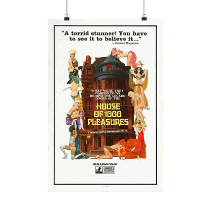 HOUSE OF 1000 PLEASURES 1974 - Paper Movie Poster 16″ x 24″ Matte - The Sticker Space