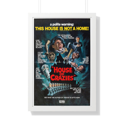 HOUSE OF CRAZIES (ASYLUM) 1972 - Framed Movie Poster-20" x 30"-The Sticker Space