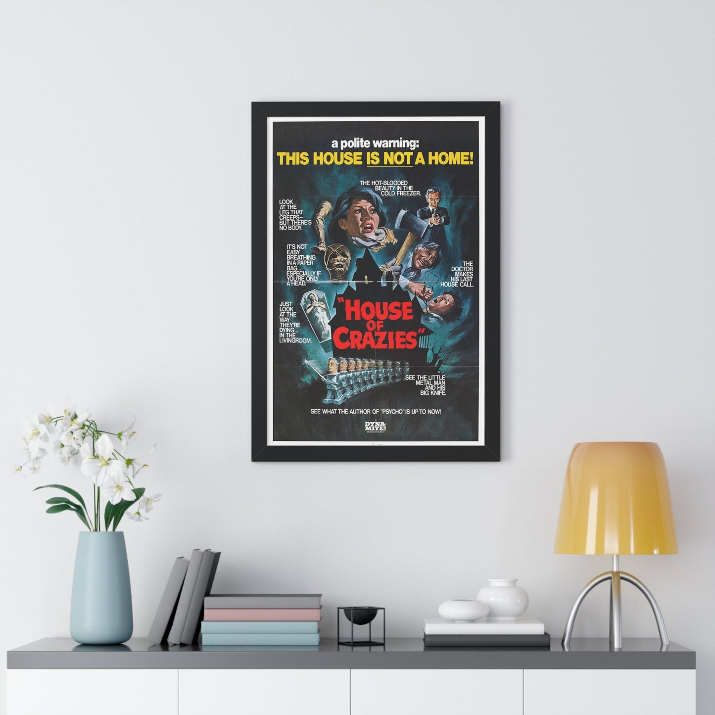 HOUSE OF CRAZIES (ASYLUM) 1972 - Framed Movie Poster-The Sticker Space