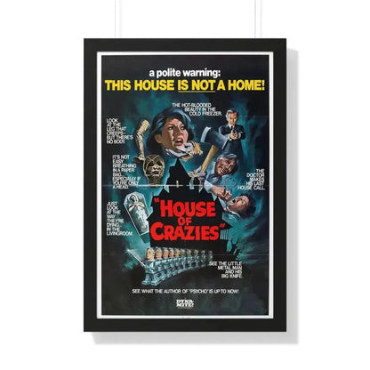 HOUSE OF CRAZIES (ASYLUM) 1972 - Framed Movie Poster - The Sticker Space