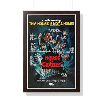 HOUSE OF CRAZIES (ASYLUM) 1972 - Framed Movie Poster - The Sticker Space