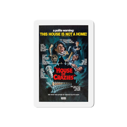 HOUSE OF CRAZIES (ASYLUM) 1972 Movie Poster - Refrigerator Magnet-4" x 4"-The Sticker Space