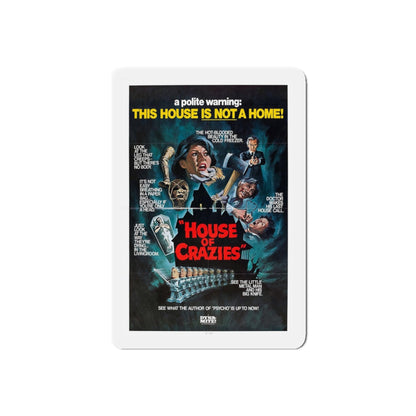 HOUSE OF CRAZIES (ASYLUM) 1972 Movie Poster - Refrigerator Magnet-5" x 5"-The Sticker Space