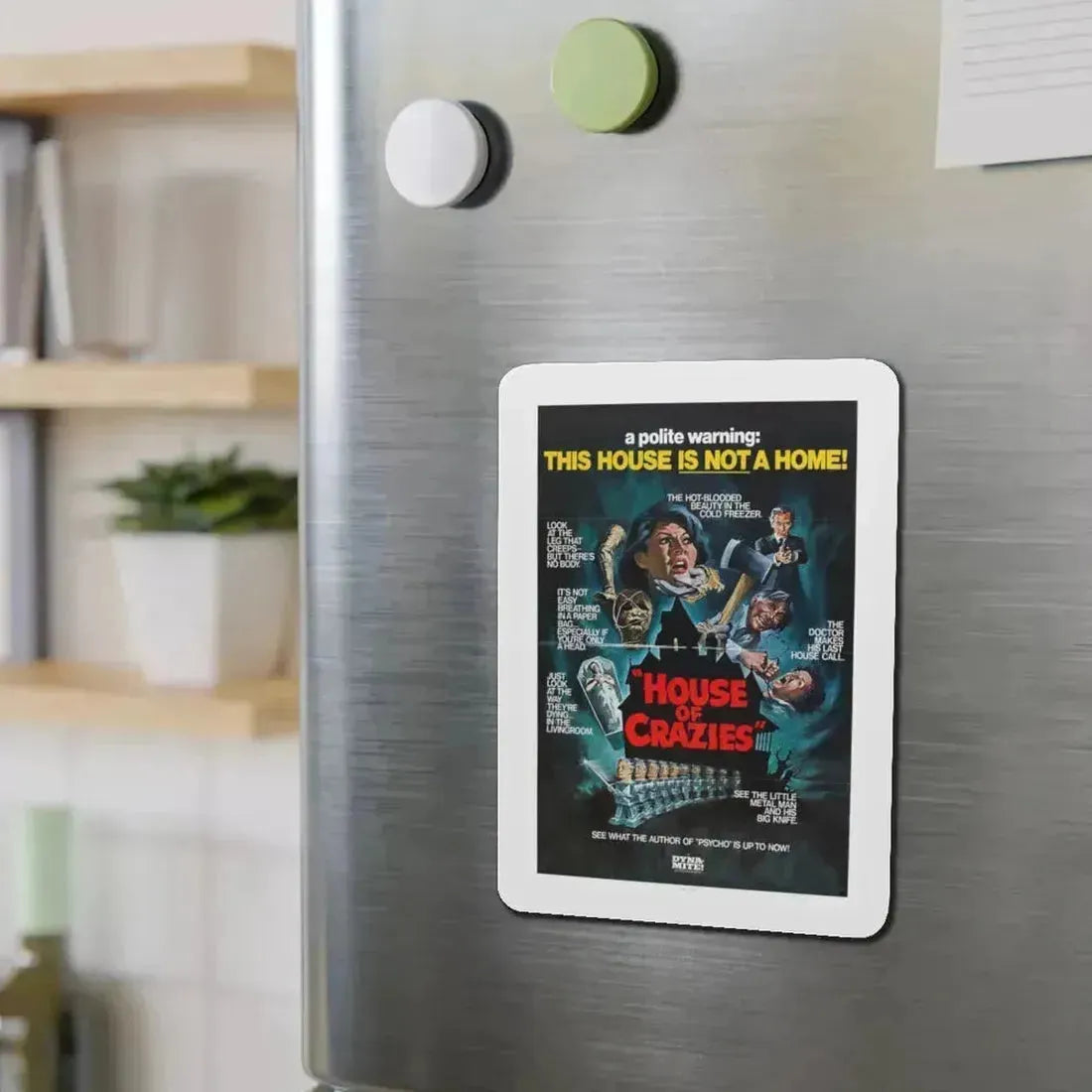HOUSE OF CRAZIES (ASYLUM) 1972 Movie Poster - Refrigerator Magnet - The Sticker Space